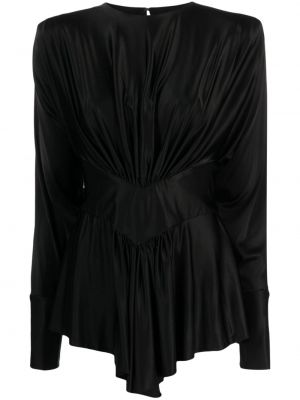 Плисирана прилепнала блуза Alexandre Vauthier черно