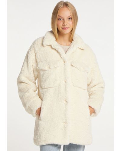 Памучно зимно палто Taddy бяло