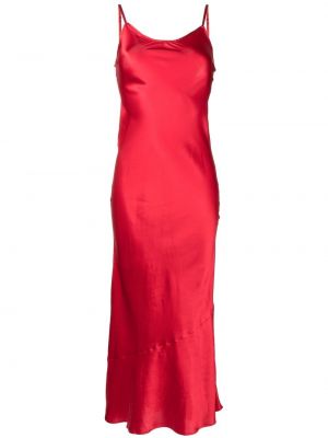 Копринена миди рокля Reformation червено