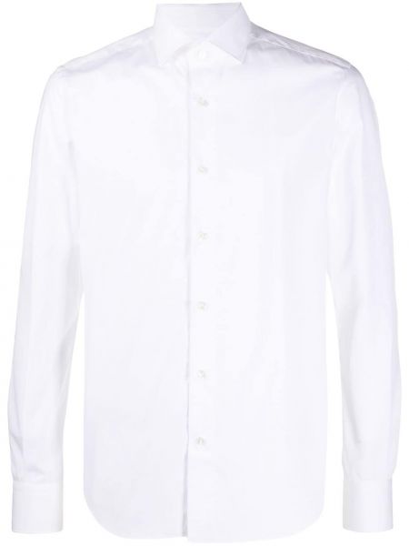Camisa slim fit manga larga Xacus blanco