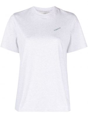 T-shirt en coton à imprimé Coperni gris