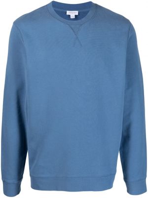 Памучен pullover Sunspel синьо