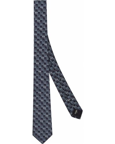 Corbata con estampado Fendi azul