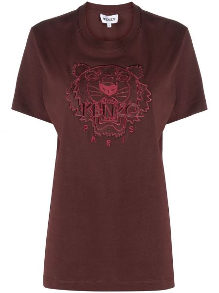 Camiseta con rayas de tigre Kenzo rojo