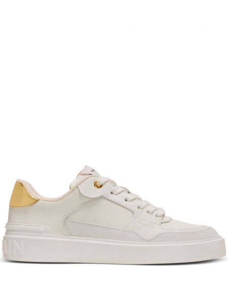 Deri sneaker Balmain beyaz