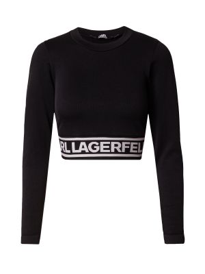 Bluză skinny fit Karl Lagerfeld negru