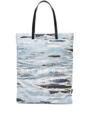 Τσάντα shopper με σκισίματα με σχέδιο John Richmond μπλε