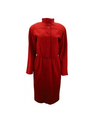 Sukienka wełniana Oscar De La Renta Pre-owned czerwona