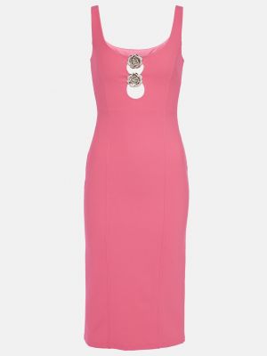 Платье миди из джерси Blumarine розовое