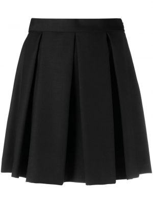 Plisované vlněné mini sukně Lardini černé