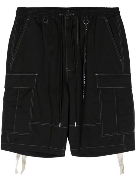 Pantaloni scurți cargo cu imagine Mastermind Japan negru