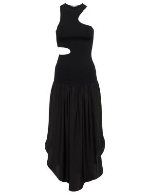 Асиметрична миди рокля Stella Mccartney черно
