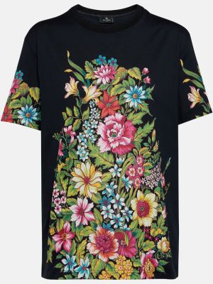 T-shirt en coton à fleurs Etro