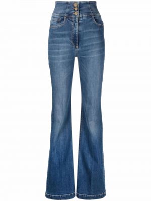 Flared jeans Elisabetta Franchi blå