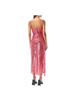 Sukienka midi z cekinami The Attico różowa