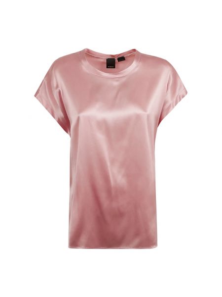 Satin t-shirt Pinko pink