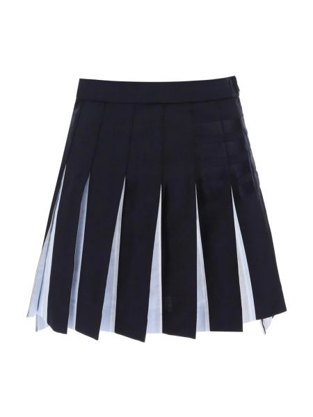 Mini spódniczka plisowana Thom Browne niebieska