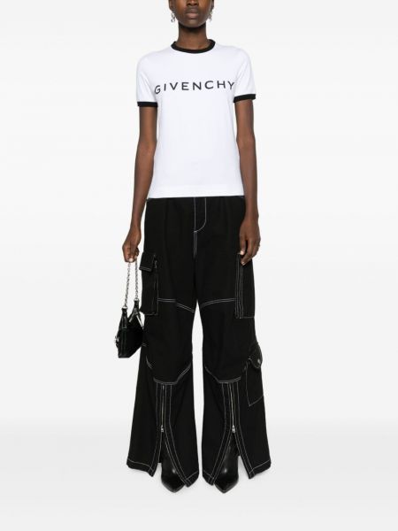 T-shirt en coton à imprimé Givenchy blanc