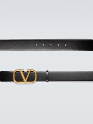 Кожаный колан Valentino Garavani черно