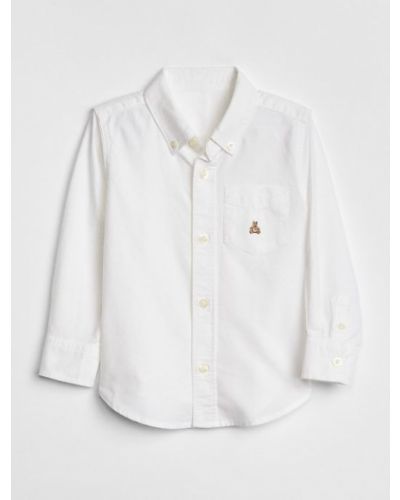 Текстильная оксфордская рубашка Gap, белая