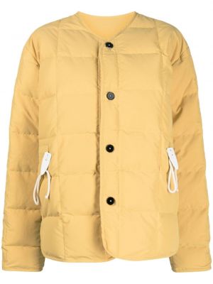 Prošívaná péřová bunda s knoflíky Jil Sander žlutá