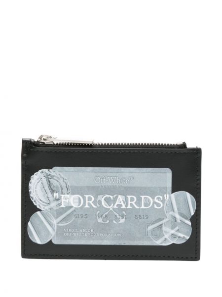 Kožená peněženka s potiskem Off-white