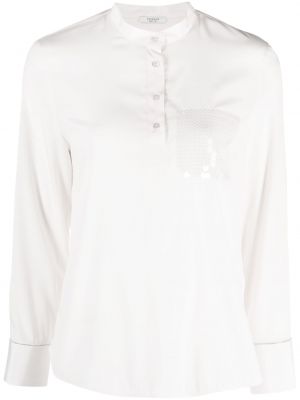 Svilena polo majica Peserico ružičasta