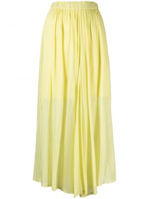 Midi φούστα με διαφανεια Forte_forte κίτρινο