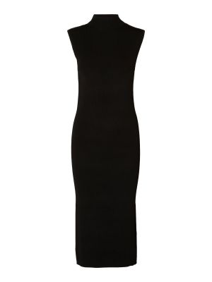 Плетена плетена рокля Selected Femme черно