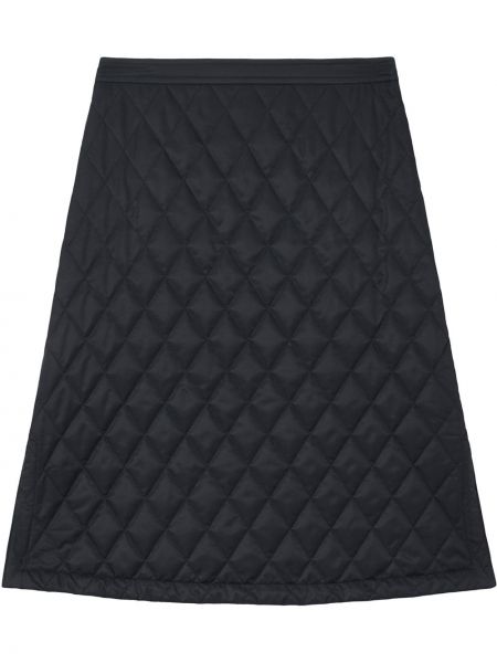 Falda acolchada con estampado de rombos Burberry negro