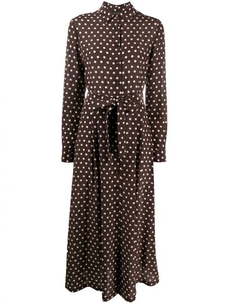 Сорочка Сукня в горошок Antonelli, коричневе