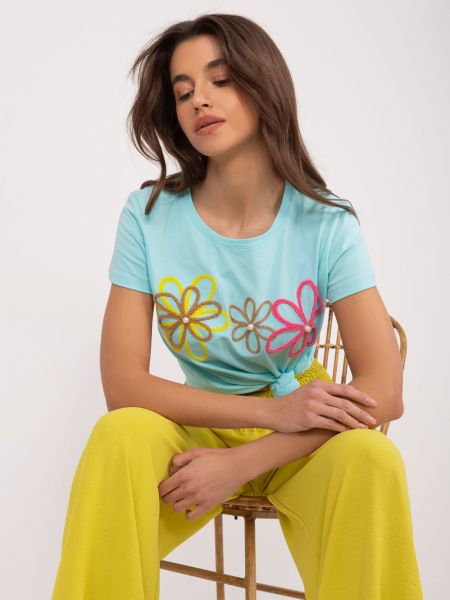 T-krekls ar ziediem Fashionhunters