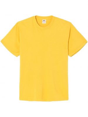 T-shirt con scollo tondo Re/done giallo