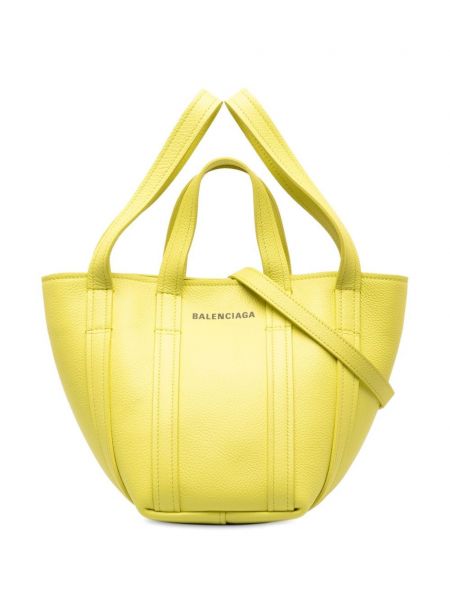 Τσάντα shopper Balenciaga Pre-owned κίτρινο
