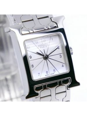 Relojes de acero inoxidable Hermès Vintage blanco