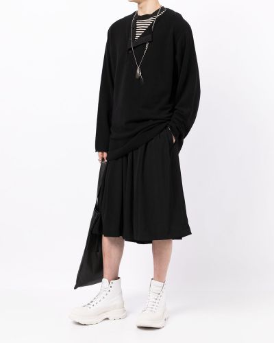 Jersey de tela jersey asimétrico Yohji Yamamoto negro