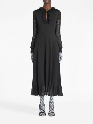 Krajkové koktejlové šaty Etro černé