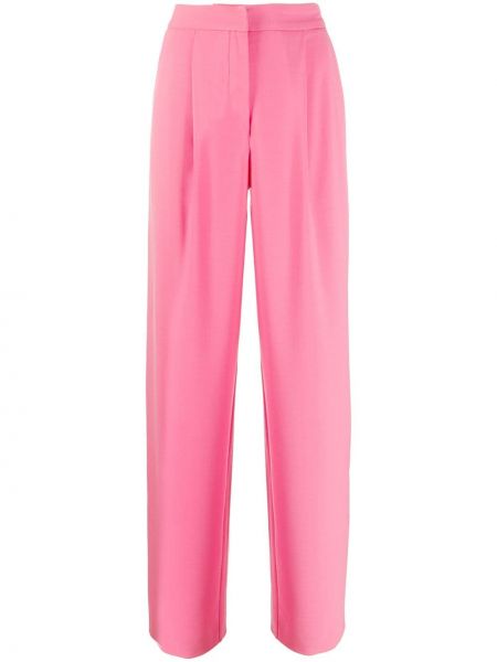 Rovné kalhoty s vysokým pasem Chinti And Parker růžové