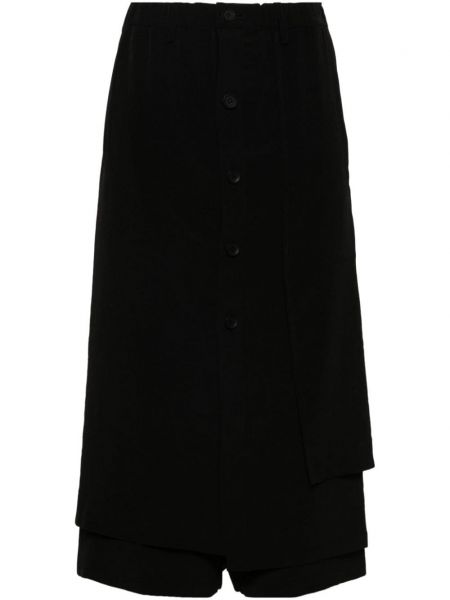Παντελόνι σε φαρδιά γραμμή Yohji Yamamoto μαύρο
