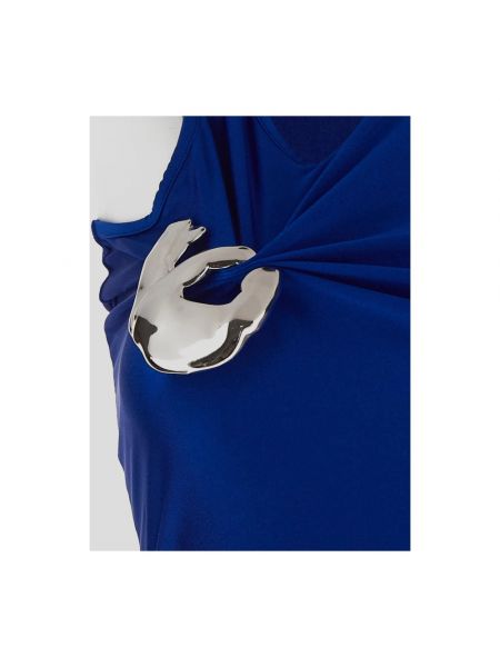 Mini vestido sin mangas Coperni azul