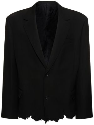 Oversized vlněná bunda Doublet černá