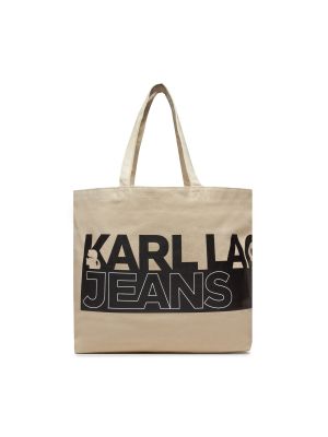 Shopperka Karl Lagerfeld beżowa