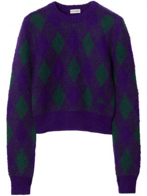 Sweter wełniany z wzorem argyle Burberry