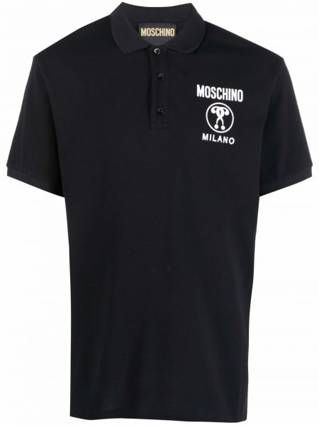 Poloskjorte med print Moschino svart