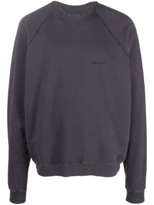 Stripete bomull sweatshirt Off-white