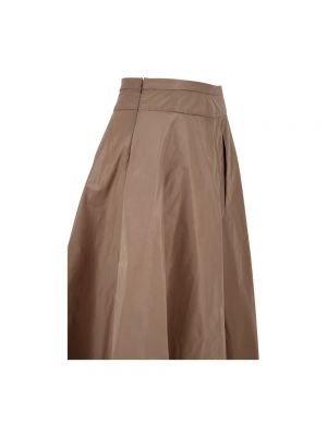 Falda midi con cremallera con bolsillos Aspesi marrón