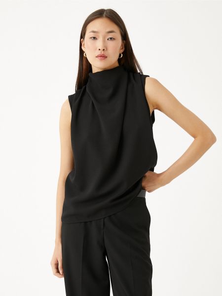 Блузка с коротким рукавом Koton черная