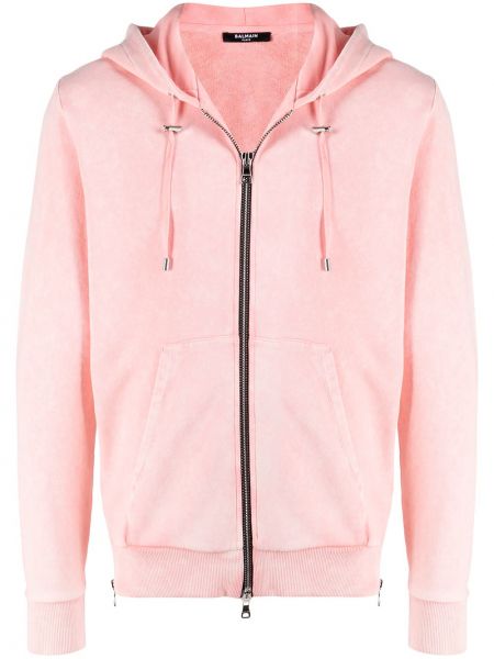 Sudadera con capucha Balmain rosa