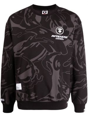 Abstrakter sweatshirt mit print mit rundem ausschnitt Aape By *a Bathing Ape® schwarz