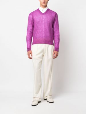 Caurspīdīgs džemperis mohēras Tom Ford violets